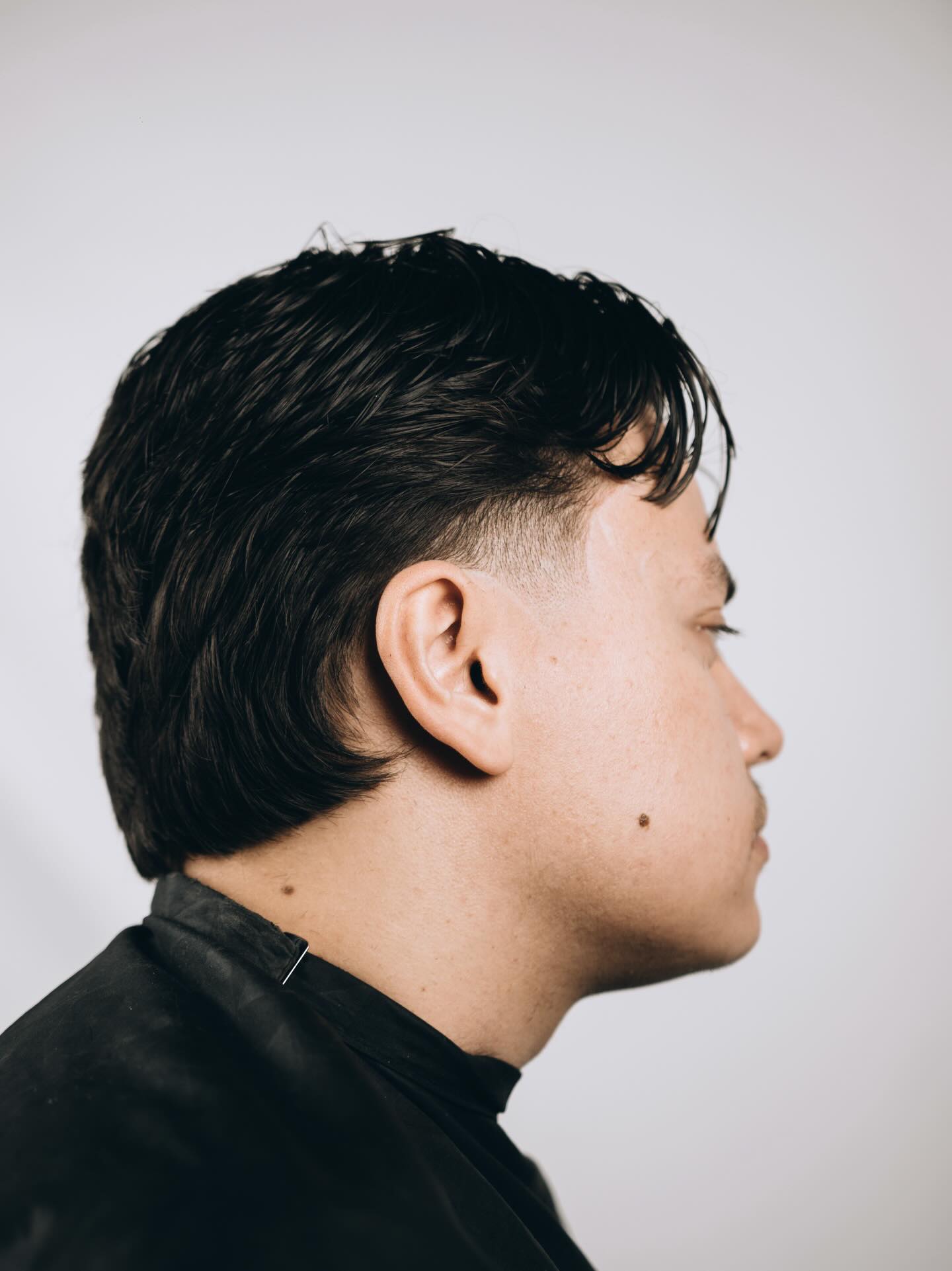 Een fade met textuur bovenop, van opzij